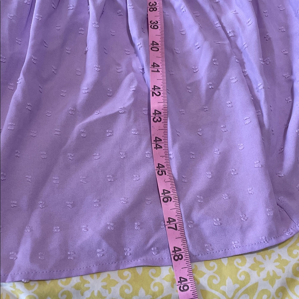 SHEIN Lavender NWOT Open Back Maxi Dress Ruffle hem Never Worn 1X Bow back - Picture 11 of 13